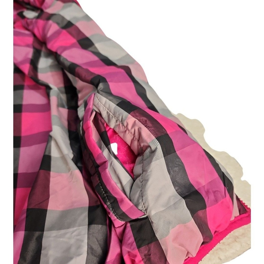 The North Face Puffer Jacket Girls M 10/12 Pink 550 Down Quilted Warm reversible - Picture 9 of 13
